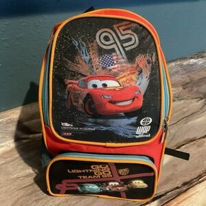 Disney Cars Lightning McQueen Backpack and sleeping bag Red and Black